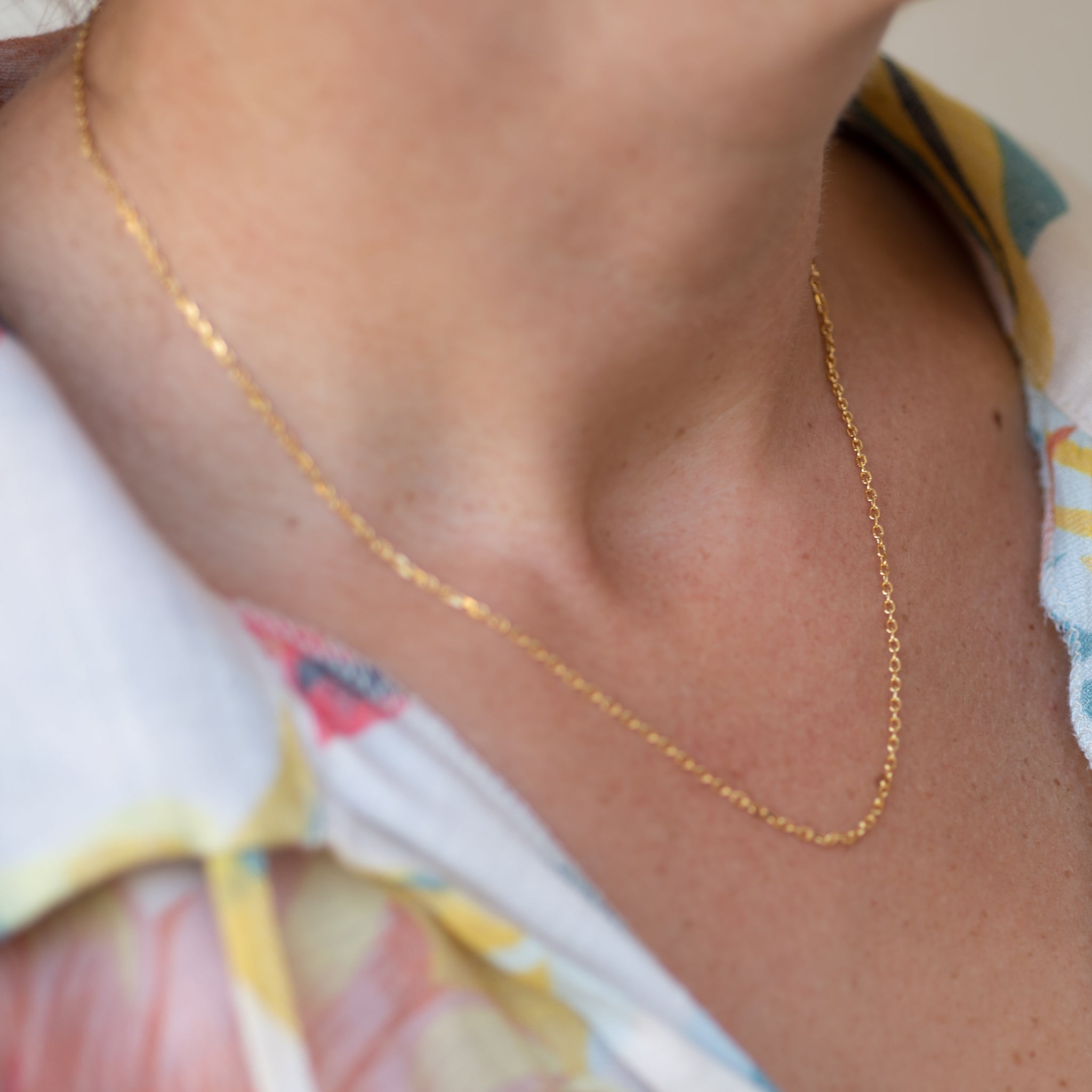 CYG001 - Sterling Silver Cable Chain - Plated with 0.25 Micron 18K Yellow Gold