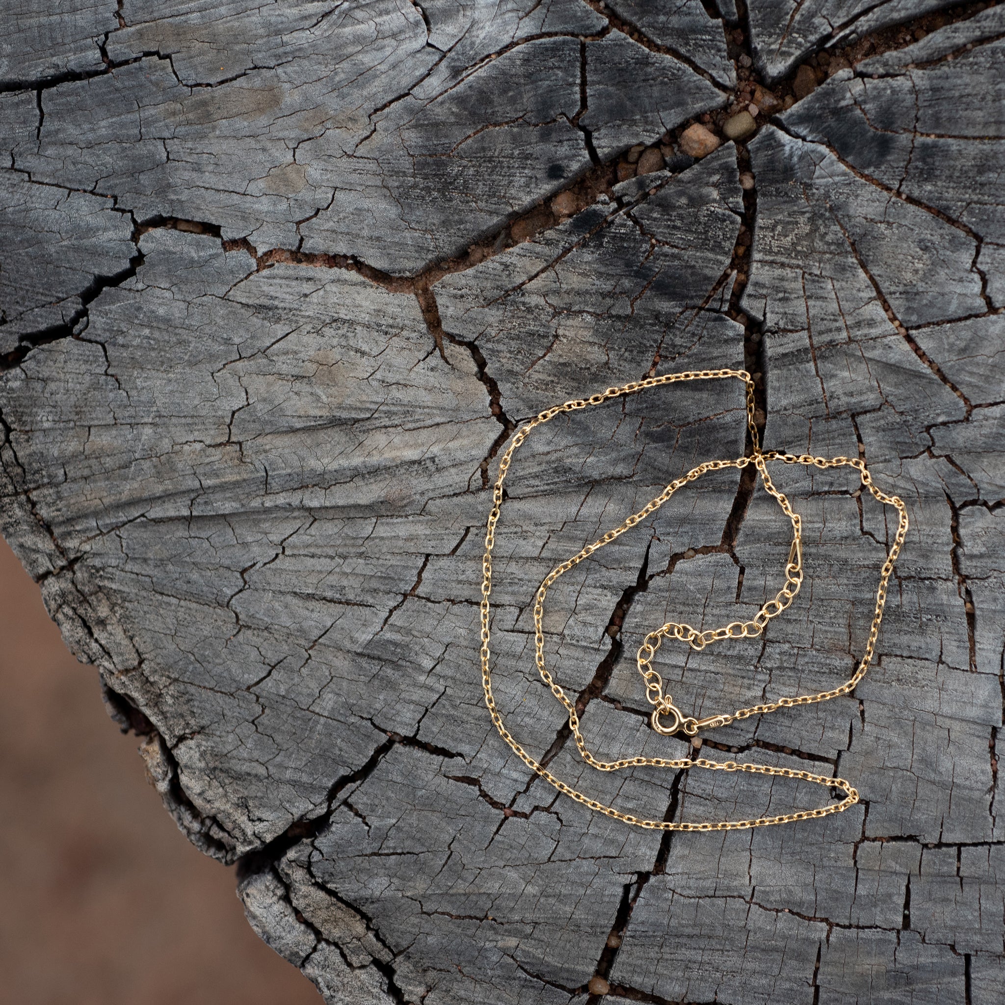 CYG001 - Sterling Silver Cable Chain - Plated with 0.25 Micron 18K Yellow Gold