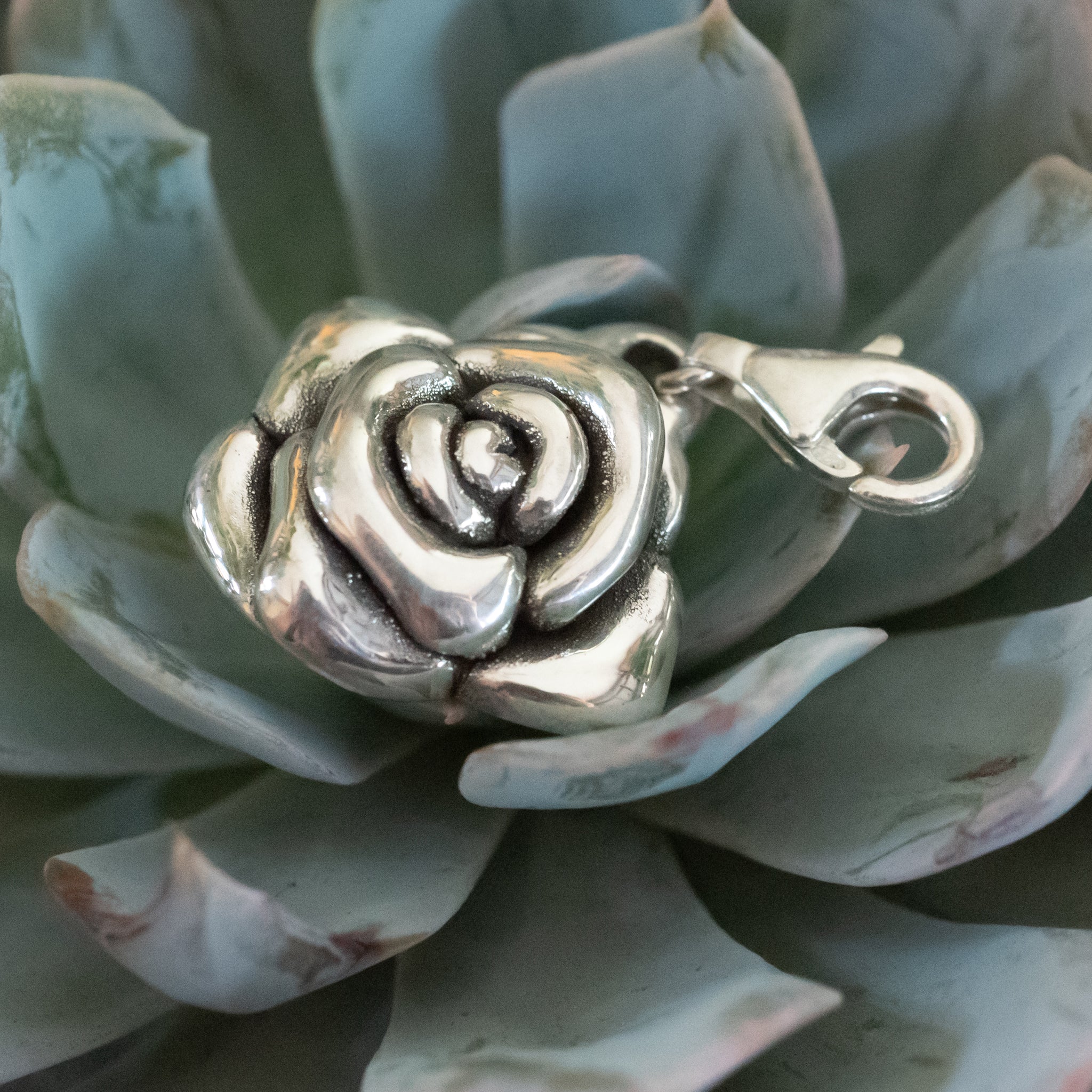 JCH001 - Sterling Silver Rose Charm