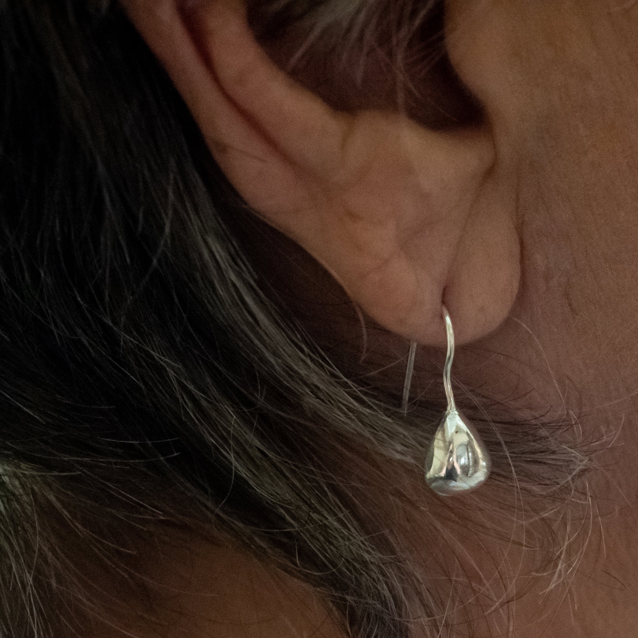 JEL017 - Sterling Silver Drop Hook Earrings