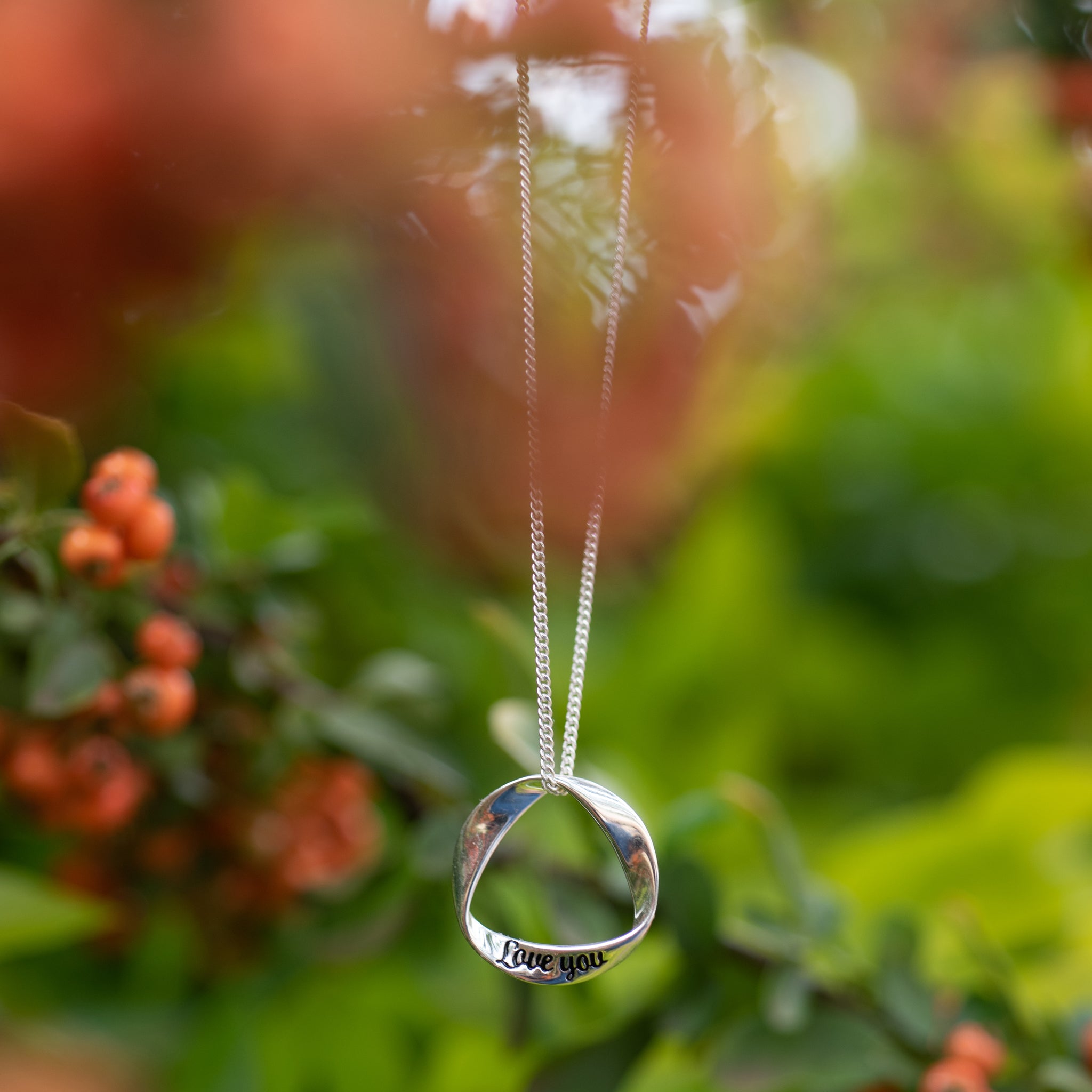 P008C - 925 Sterling Silver "Love you" Pendant
