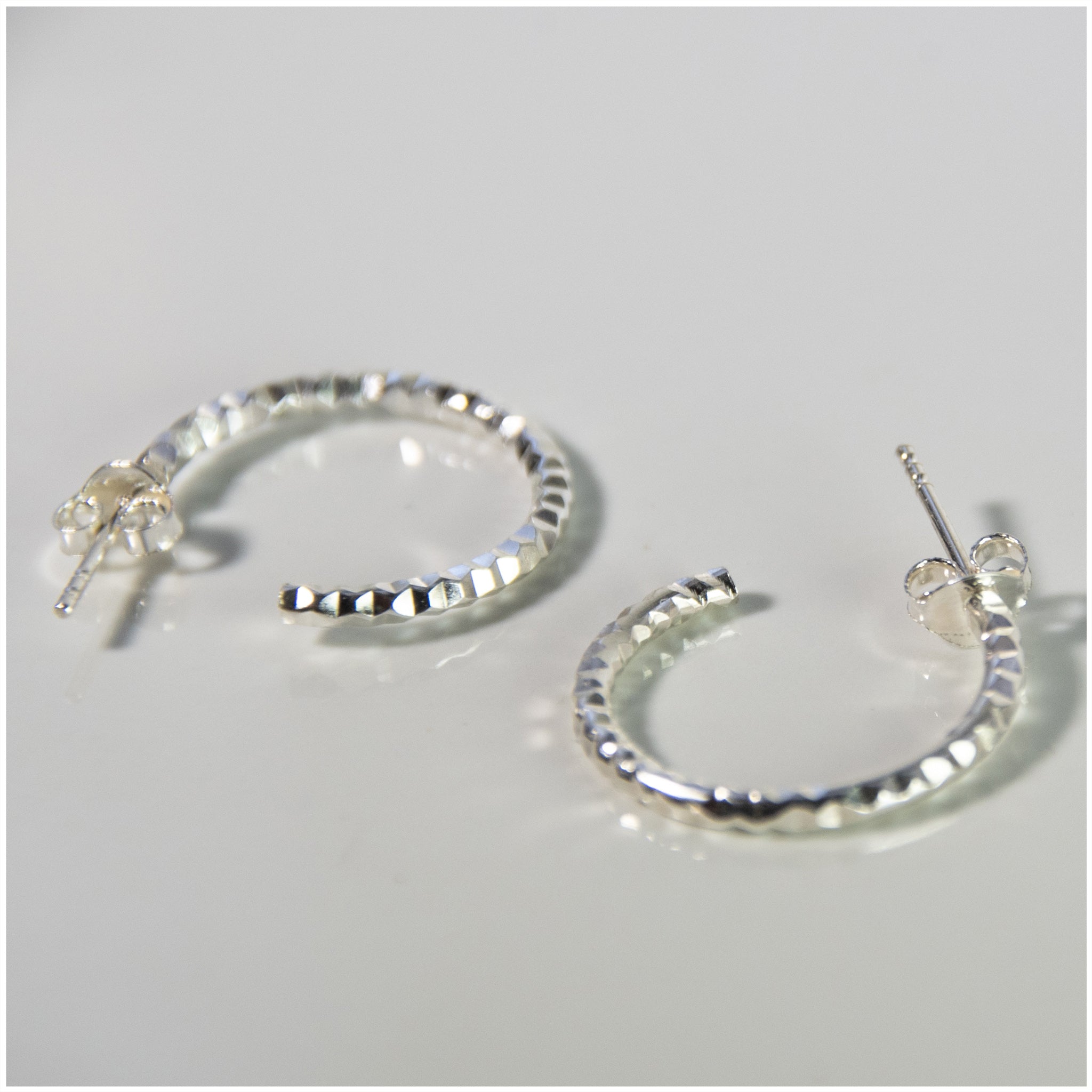 EL081 - Sterling Silver Hoop Earrings - silverby-e.co.za