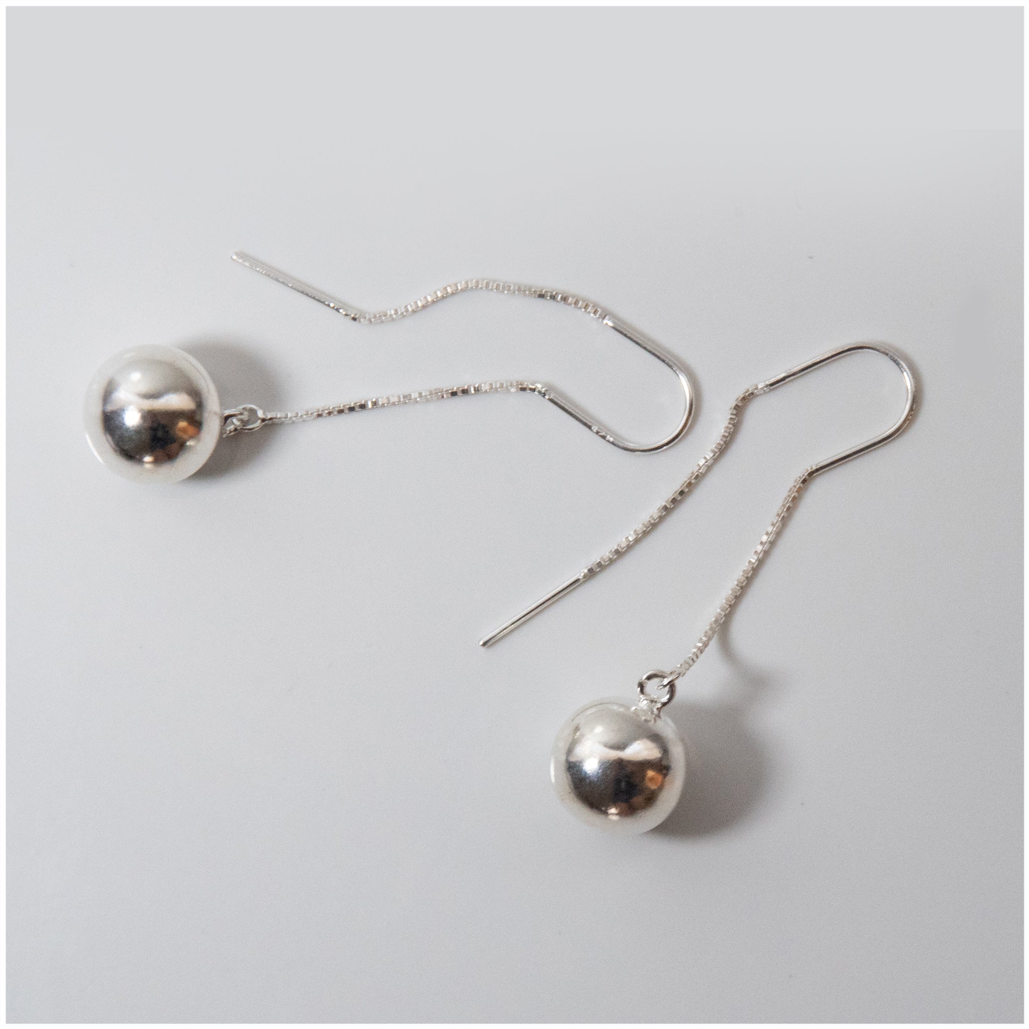 EL080 - Sterling Silver Ball Hook Earrings - silverby-e.co.za