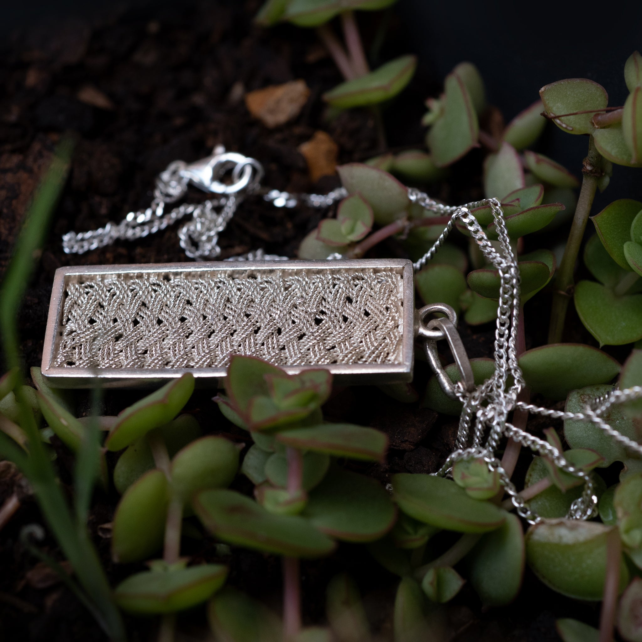 EPC003 - Sterling Silver Ethiopian Bar Pendant & Chain