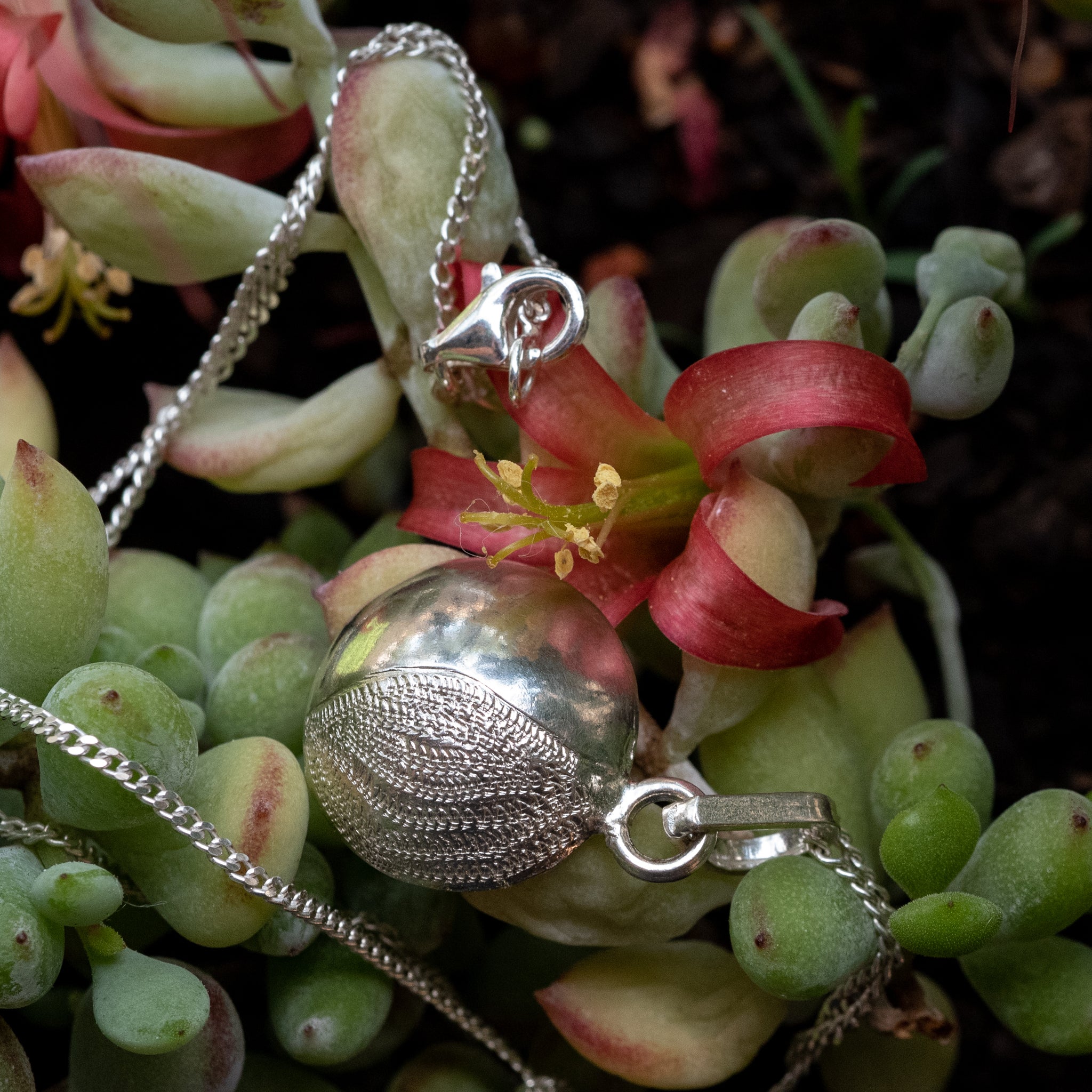 EPC005 - Sterling Silver Ethiopian Round Pendant & Chain