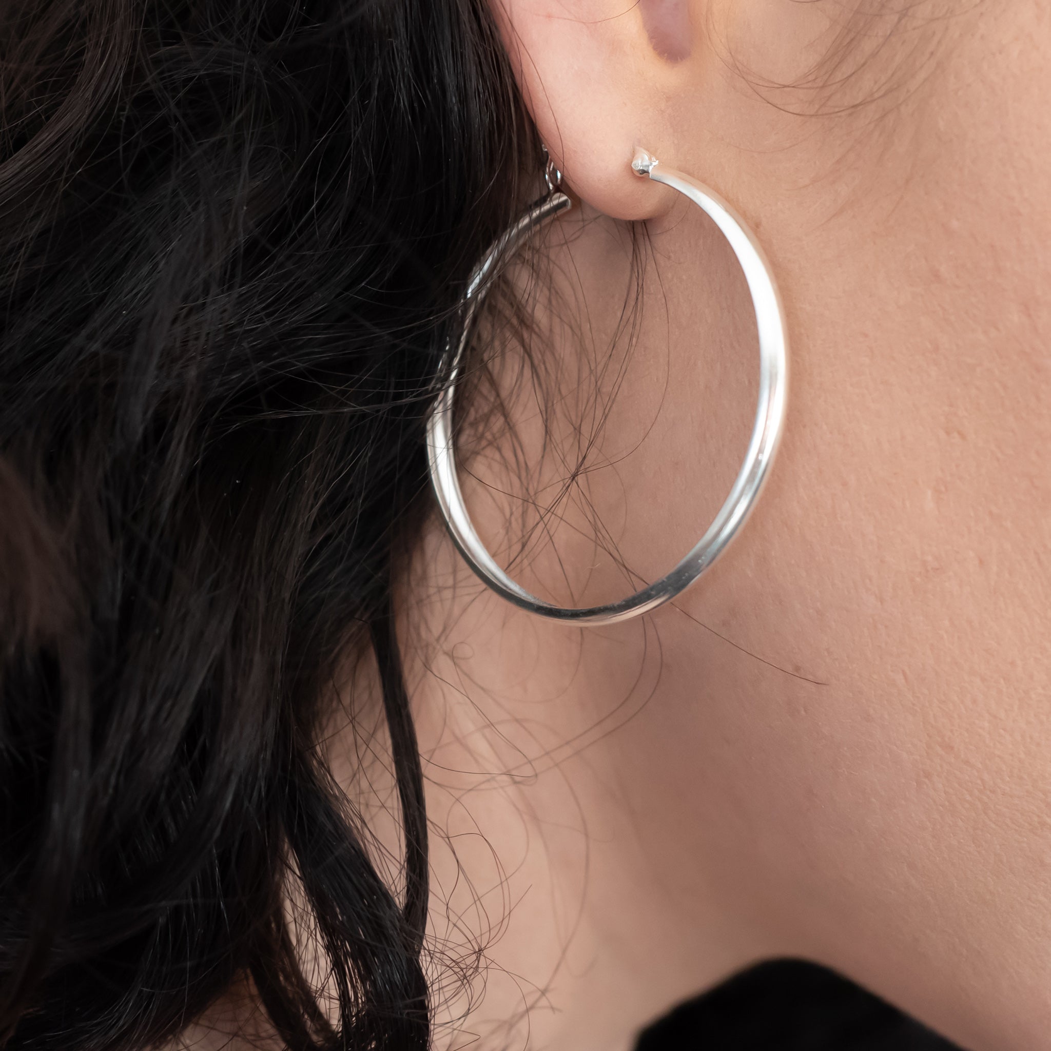 ES072 - Sterling Silver Hoop Earrings - silverby-e.co.za