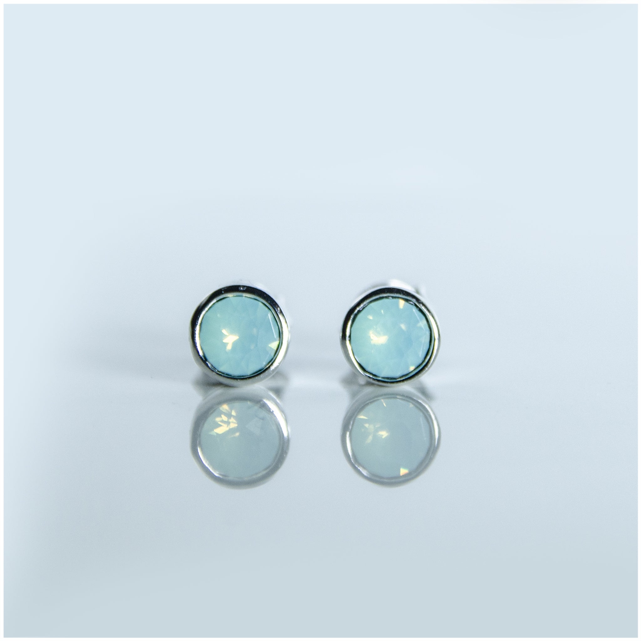 ES078 - Sterling Silver Push-Back Stud Earrings Decorated with Authentic Swarovski® Crystals - silverby-e.co.za