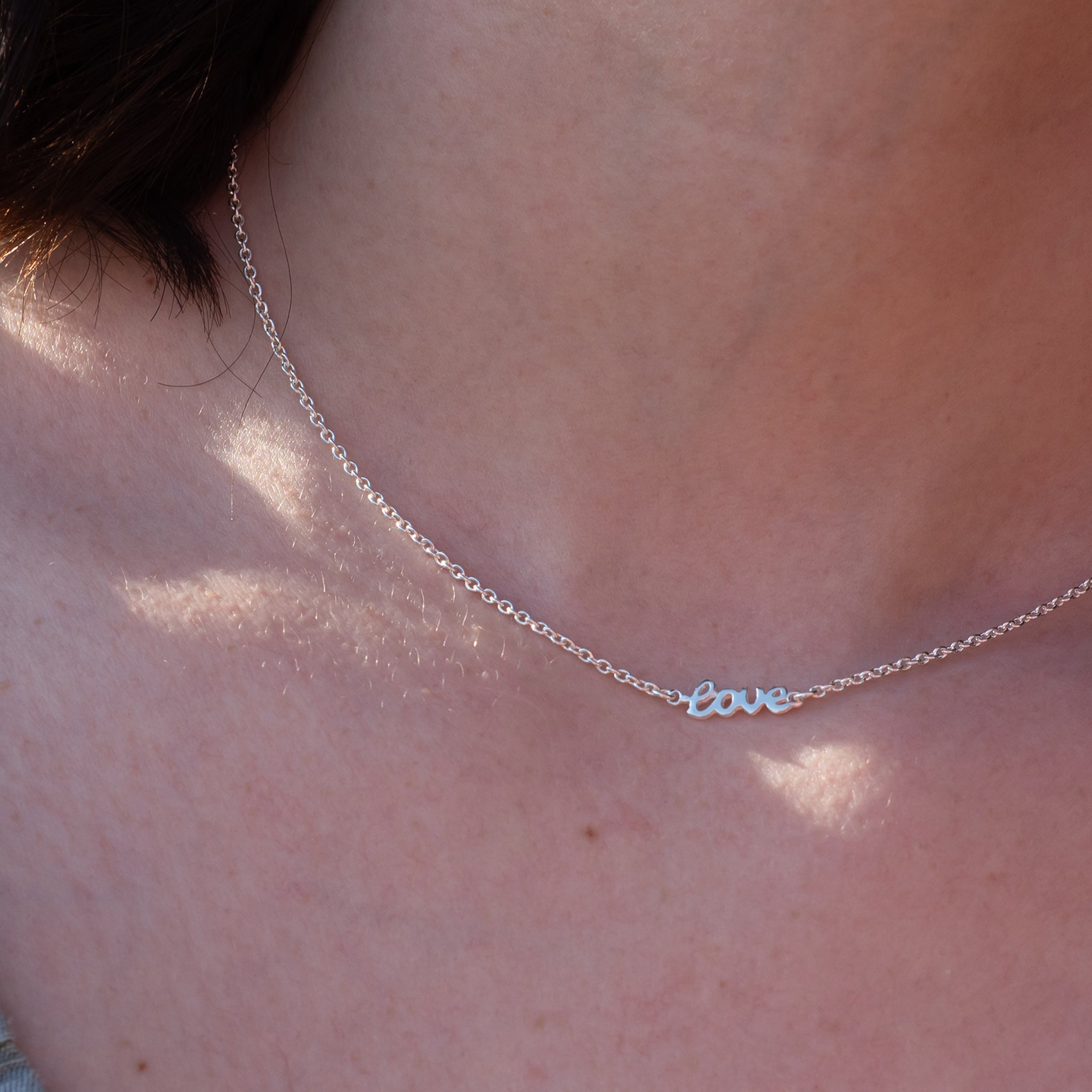 JN002 - Sterling Silver Love Necklace - silverby-e.co.za