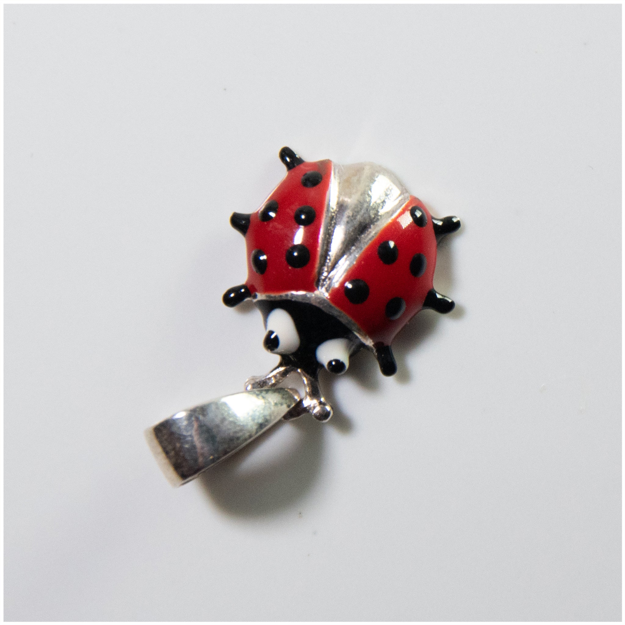 PK006 - Sterling Silver Lady Bug Pendant - silverby-e.co.za