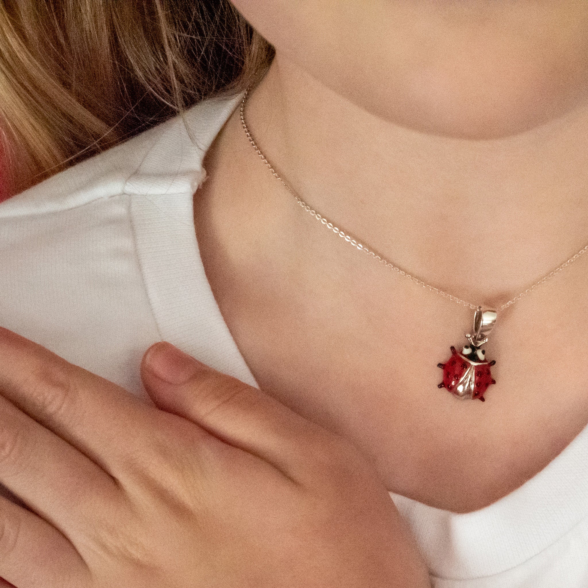 PK006 - Sterling Silver Lady Bug Pendant