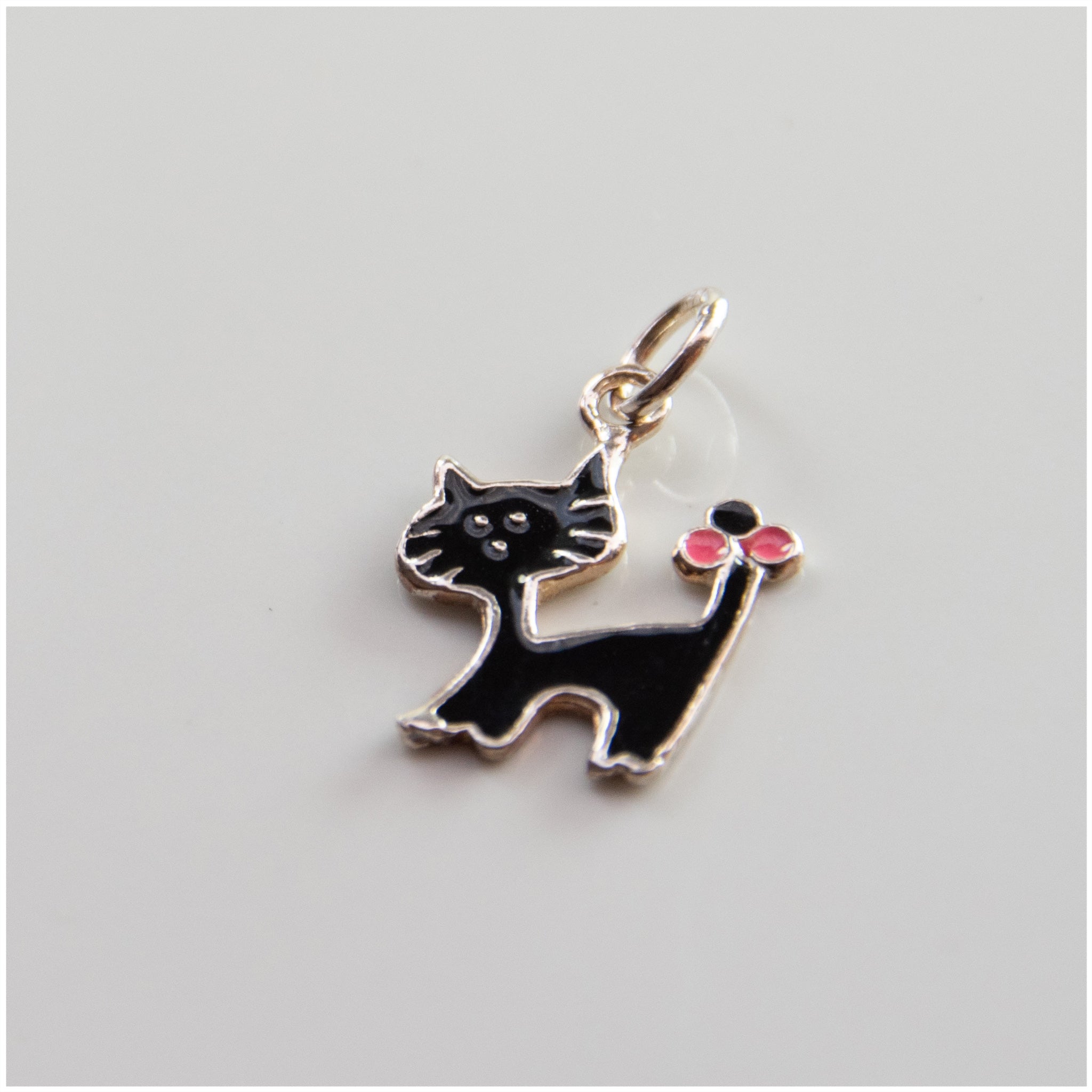 PK007 - Sterling Silver Cat Pendant - silverby-e.co.za