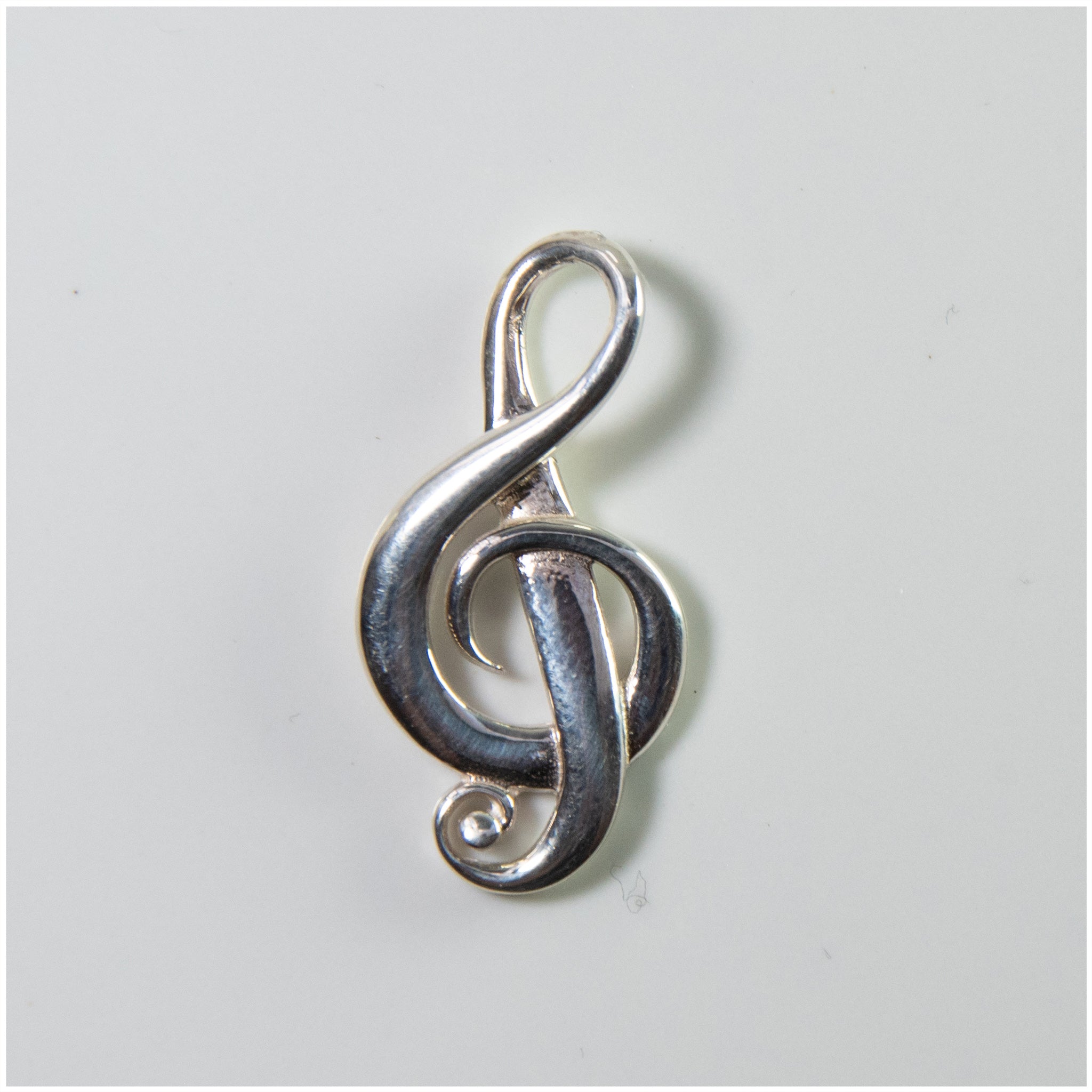 PL001 - Sterling Silver Music Note Pendant - silverby-e.co.za