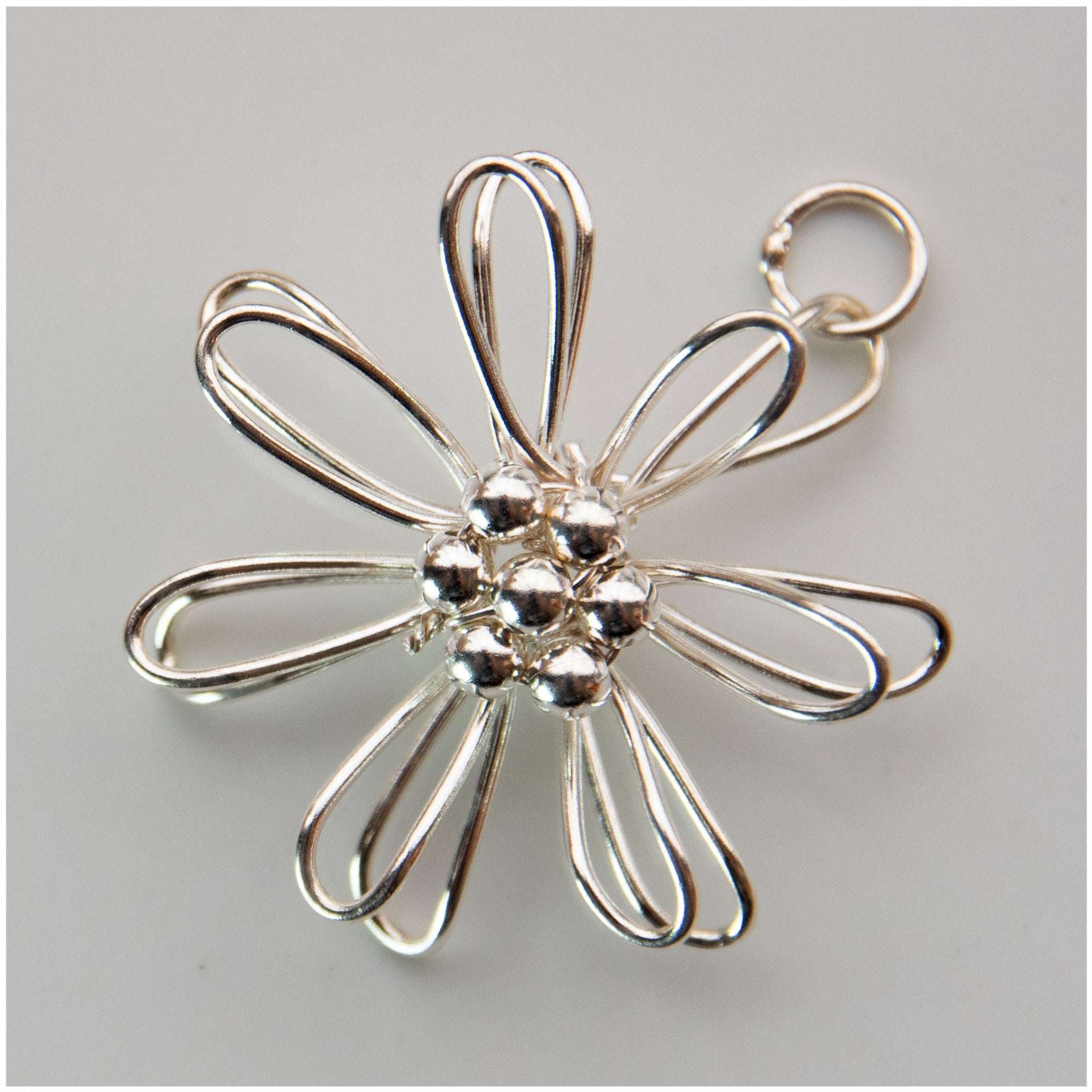 PR015 - Sterling Silver Flower Pendant - silverby-e.co.za