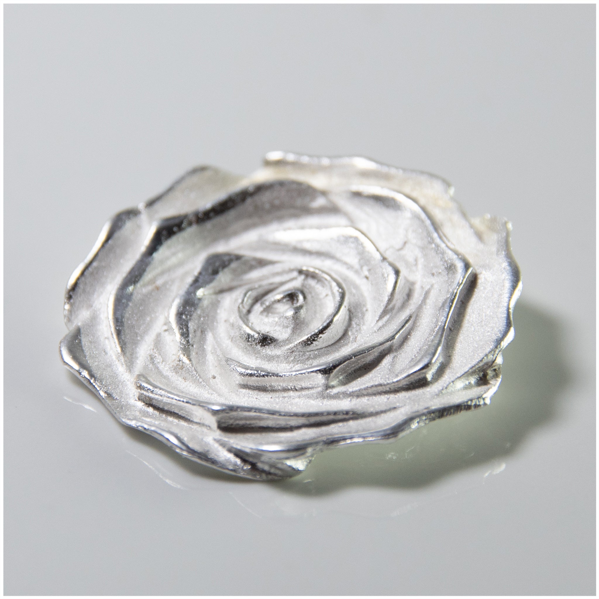 PR017 - Sterling Silver Matt Rose Pendant - silverby-e.co.za