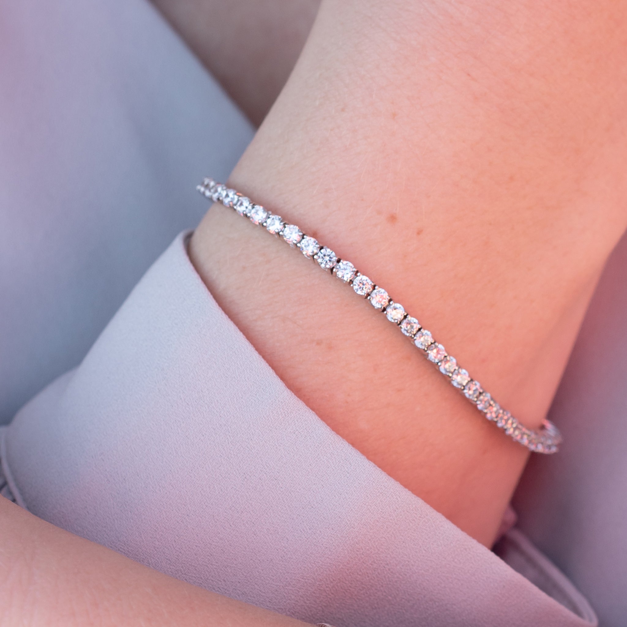 SB004 - Sterling Silver Tennis Bracelet - silverby-e.co.za