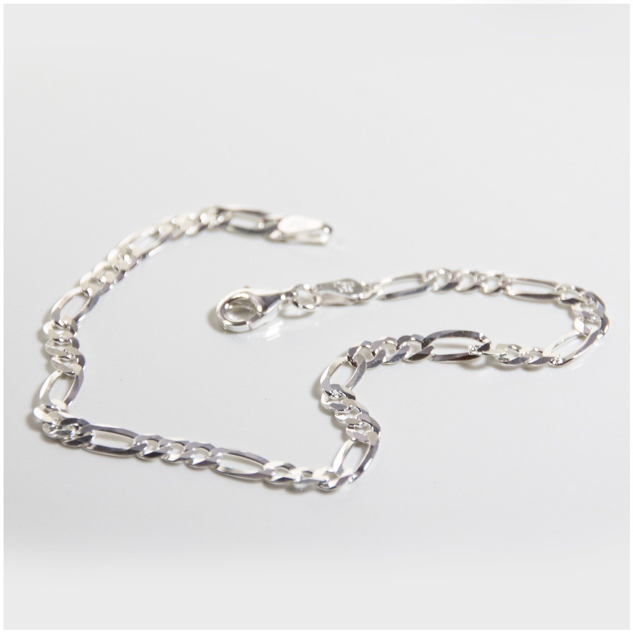 SB005 - Sterling Silver Figaro Bracelet - silverby-e.co.za