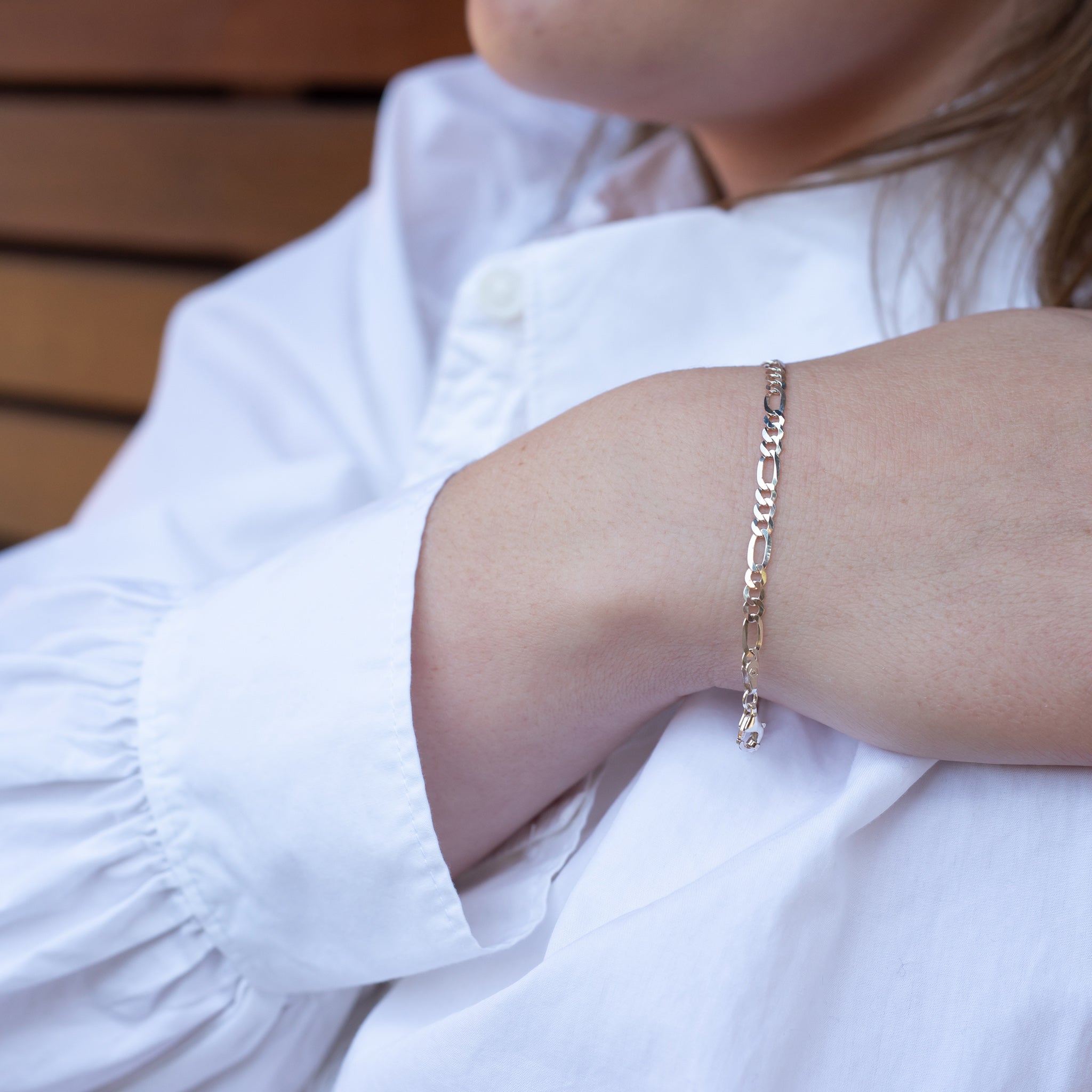 SB005 - Sterling Silver Figaro Bracelet