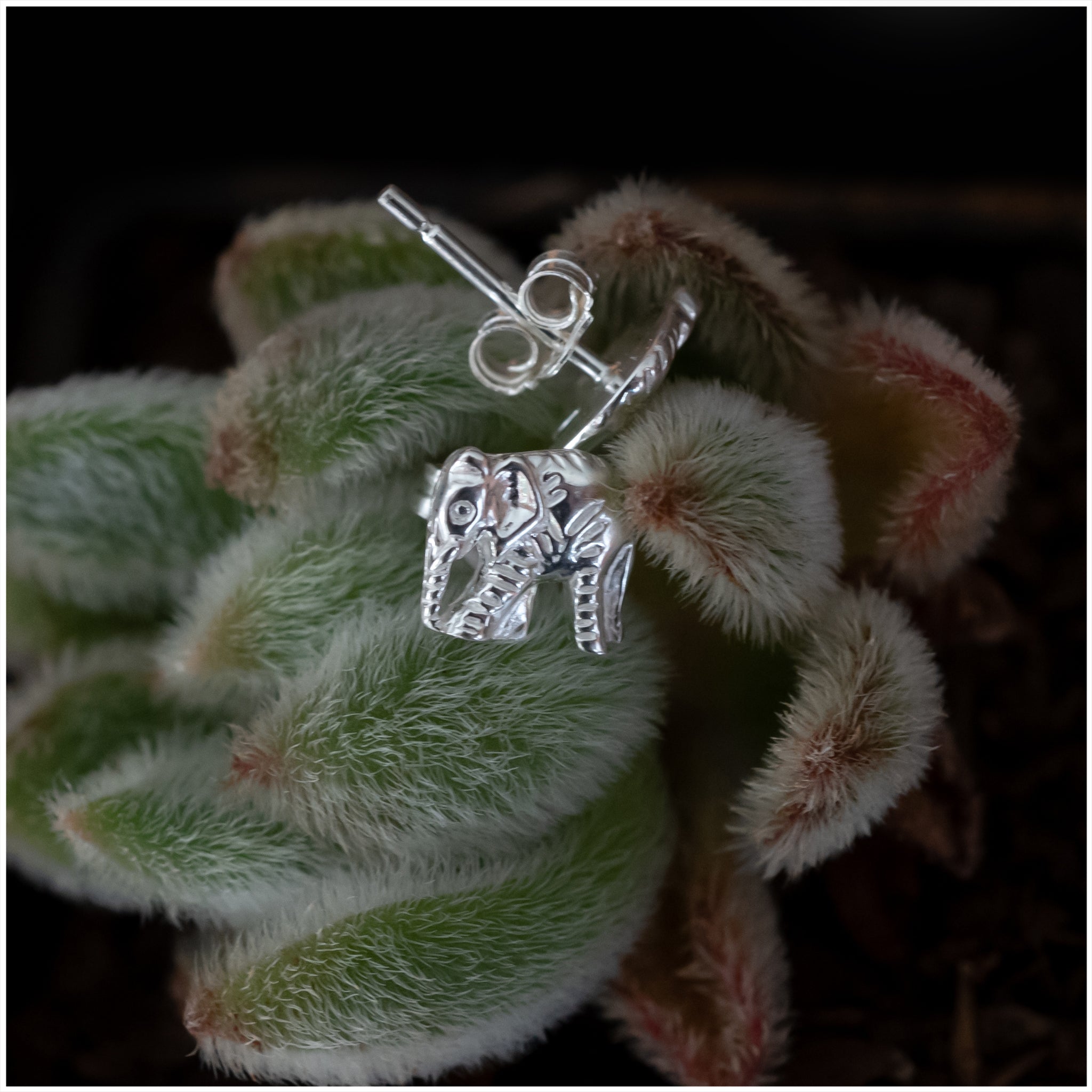 SES015 - Sterling Silver Elephant Earrings - silverby-e.co.za