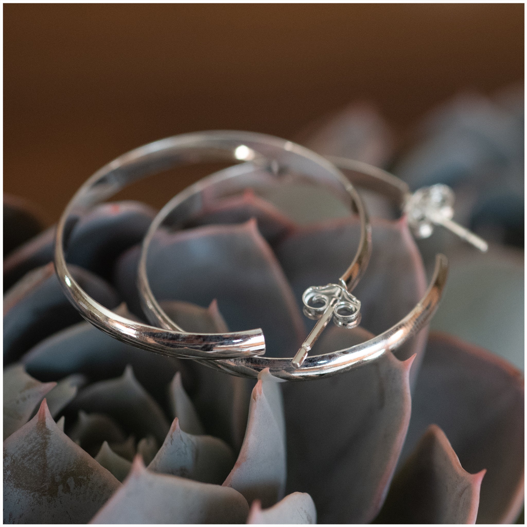 SES020 - Sterling Silver Hoop Earrings - silverby-e.co.za