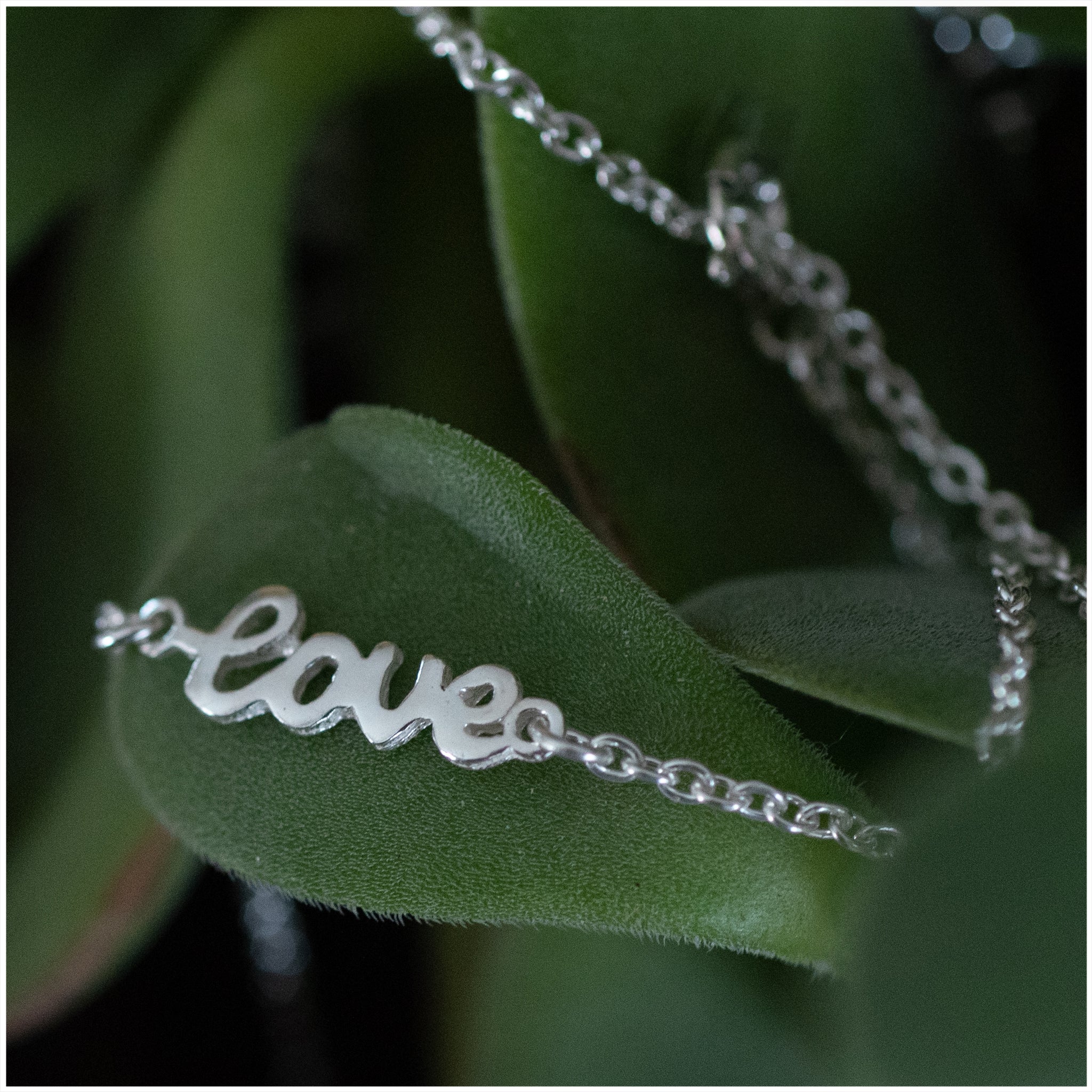 JN002 - Sterling Silver Love Necklace - silverby-e.co.za